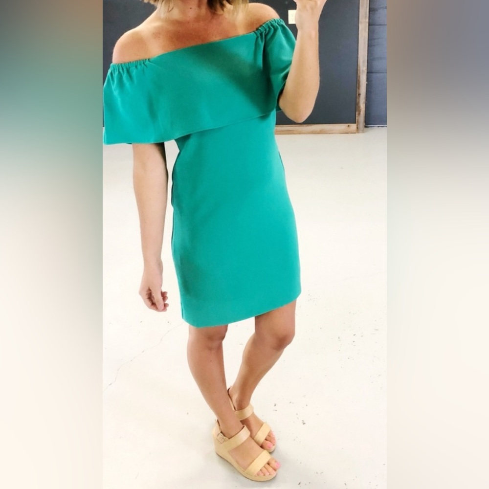 Charles Henry off the shoulder dress